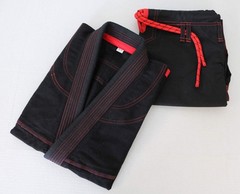 Thapur Sports Elite Brazilian Jiu Jitsu Gi Uniform – Black/Red – Free Belt