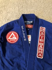 Gracie Barra Equipe GB Jiu Jitsu Kimono Top Youth Y5 Blue Marital Arts MMA