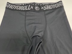 Shoyoroll Mens Black Mma Jui Jitsu Compression Leggings Black Logo L #8864