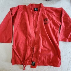 Adult Red Pullover Karate Gi Top Family Karate Club Graphic Bold Look