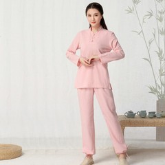 Womens Martial Arts Wushu Tai Chi Yoga Set Kung Fu Suit Pants Top casual clothes