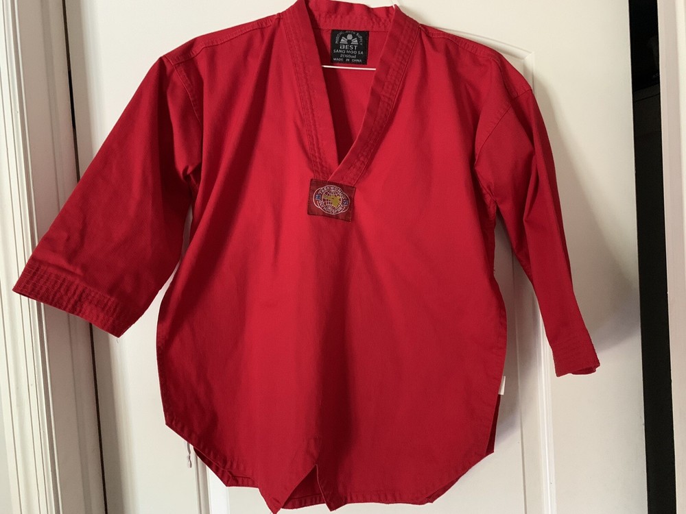 red martial arts uniform youth sz 2