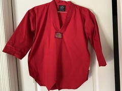 red martial arts uniform youth sz 2