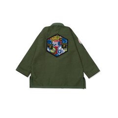 Albino and Preto Fundamental Olive Reserve Gi JIU JITSU Kimono 450 GSM
