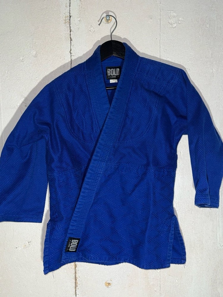 Bold Look Blue Single Weave BJJ Judo Gi Jacket Size 0