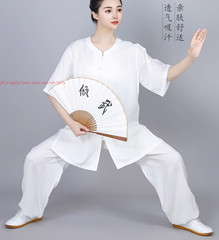 Cotton linen Tai chi Suit Kung fu Martial arts Uniform Wing Chun Shirt and Pants