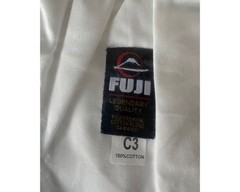 New Fuji All Around Brazilian Jiu-jitsu White Gi with White Belt Size C3