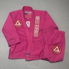 Gracie Barra Equipe GB Edition Jiu-Jitsu Ripstop Kimono Girls Y3 Pink Open Front