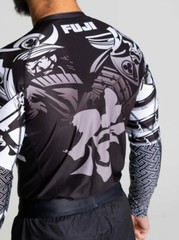 Fuji MMA BJJ Jiu Jitsu Long Sleeve LS Rashguard Rash Guard – Musashi Black/White