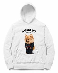 Orange Pomeranian Dog Martial Arts Master Judo Uniform Karate Uniform Hoodie