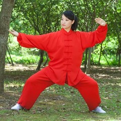 Men Women Tai Chi Suit Kung Fu Shirt Pants Chinese Wushu Uniform Martial Arts AU