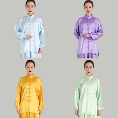Chinese Kung Fu Tai Chi Silk Uniform Martial Arts Wushu Wing Chun Sets Unisex