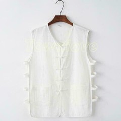 Chinese Kung Fu Tai Chi Vest Sleeveless Garment Martial Arts Wingchun Uniform
