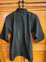 Black Kimono Robe Short/with Purple Aikikai Martial Arts Belt. Sz 1