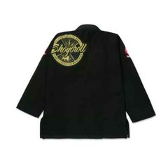 Black BJJ Gi Shoyoroll Cut RVCA Batch 136 Competitor Retro BJJ Uniform 450 GSM