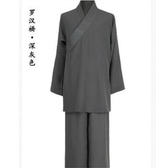 Buddhist Shaolin Monk Robe Full Set Linen Kung Fu Suit Meditation Uniforms