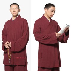 Cotton Linen Buddhist Monk Kung Fu Tai Chi Set Shaolin Temple Meditation Uniform