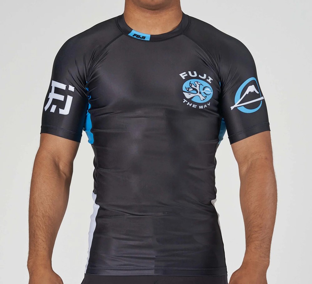 Fuji Bushido the Way Flex Lite MMA BJJ Jiu Jitsu ShortSleeve SS Rash Rashguard