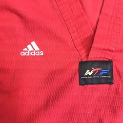 Adidas Taekwondo Korea Uniform Shirt Mens Size 3(170cm) Red