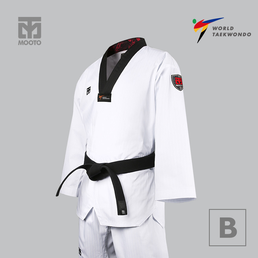 MOOTO BS4.5 Uniform with Black V-Neck WT (World Taekwondo) TKD 4.5 Dobok