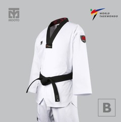 MOOTO BS4.5 Uniform with Black V-Neck WT (World Taekwondo) TKD 4.5 Dobok
