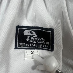 Hawk Sports Karate Gi Uniform Set Kids 2 White Cotton Belted Waist Straight Leg