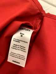 NIB! Century Martial Arts Demo Team Gi Pullover Top Red Black Adult Size Med
