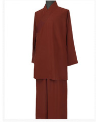 STOCK Buddhist Shaolin Monk Robe Full Set Linen Kung Fu Suit Uniforms Meditation