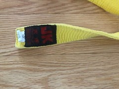 Karate Uniform by JK size 0/140 white top – pant- yellow belt