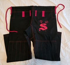Sinistro Pearl Weave 450 GSM 100% Cotton BJJ jiu jitsu Gi Set Black