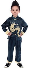 Costume Traditional Chinese Boy Dragon Kung Fu Outfit Tang Costume