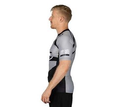 Fuji Vision MMA BJJ Jiu Jitsu ShortSleeve ShortSleeve SS Rashguard – Grey