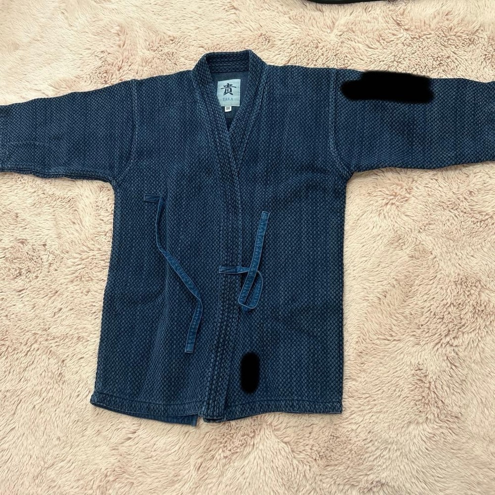 Japanese Kendo Gi Jacket Uniform Cotton Navy Blue For Elementary School