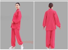Unisex Cotton Kung Fu Tai Chi Uniform Morning exercise martial arts Clothes Suit