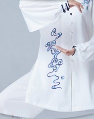 Summer Tai Chi Clothes Wrinkle Free Wushu Clothing Kung Fu White Women Men