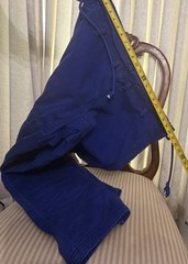 Blue Standard Issue 2.0 Jiu Jitsu Gi pants 20in Across Adjustable Tie Waist