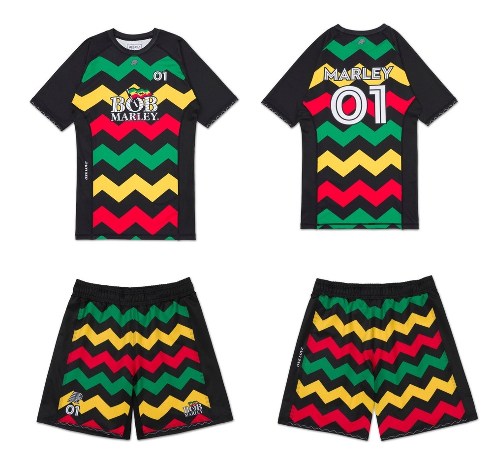 Albino And Preto X Bob Marley One Love Rash Guard SS & Short Bjj No Gi Kimono