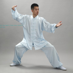 Satin Unisex Martial Arts Uniform Kung Fu Suit Costume Tai Chi Performance Sets