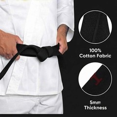 Dragon Fight Brazilian Jiu Jitsu Gi Belt Hybrid Weave For Karate Uniform B.N