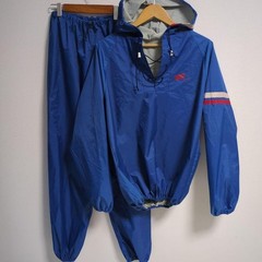 KYOEI Boxing Gym Sauna Suit Set M Blue Nylon Training Wear Japan Boxing Used