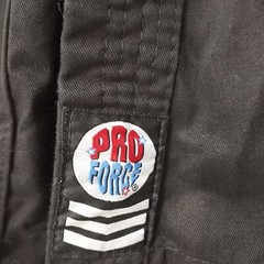 Pro Force Gladiator Karate Uniform Black Size 0. Elastic Waist
