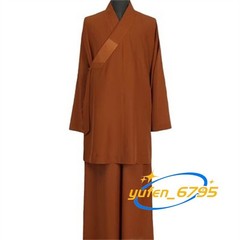 STOCK Buddhist Shaolin Monk Robe Full Set Linen Kung Fu Suit Meditation Uniforms