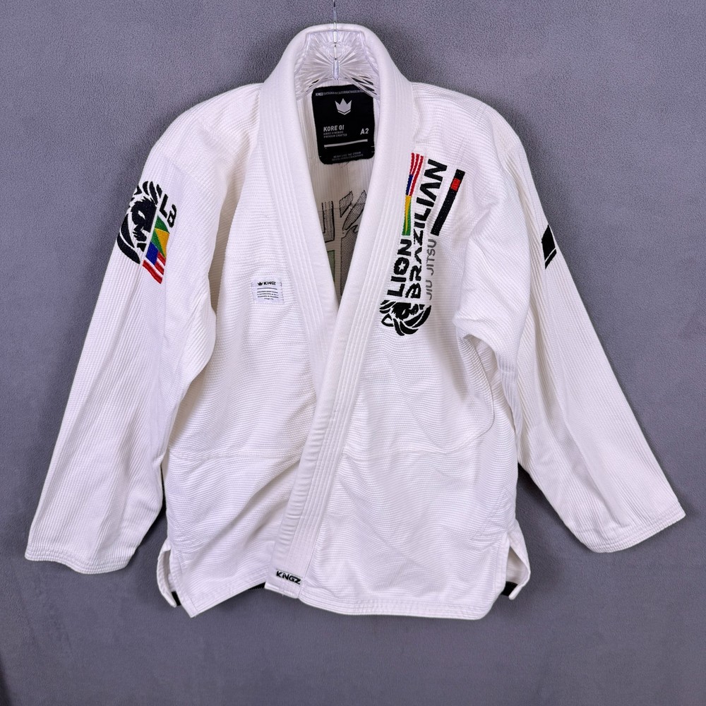 Kingz Kimonos Kore Gi White A2 Jiu Jitsu MMA Martial Arts Top Training