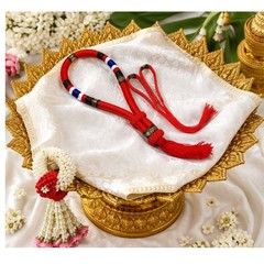 Mongkol Prajiat Set Muay Thai Boxing Color Red Head Armbands Handmand MMA.