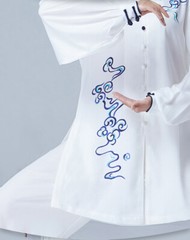 Summer Tai Chi Clothes Wrinkle Free Wushu Clothing Kung Fu White Women Men