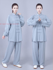 Unisex Kung Fu Tai Chi Suit Cotton Linen Shirt+Pants Wushu Martial art Uniforms