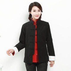Ladies Women Traditional Chinese Tang Suit Coat Jacket Kung Fu Tai Chi Uniform