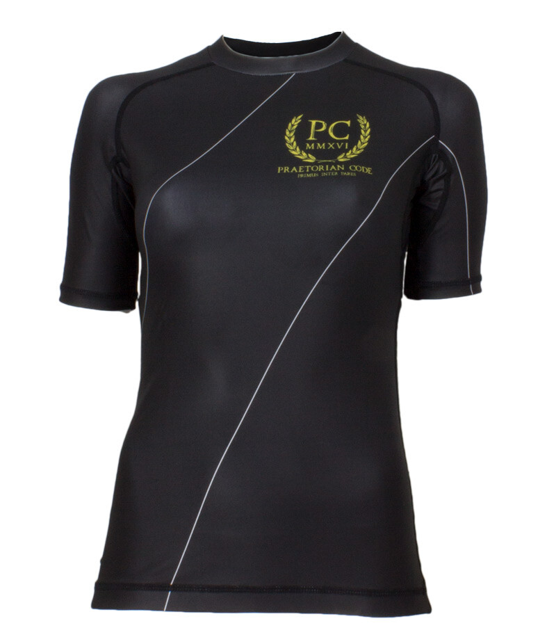 Ranked Rash Guard Short Sleeve Black (Womens)