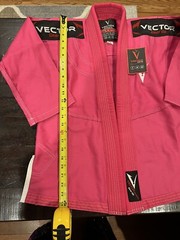 Vector Sports Kids Brazilian Jiu Jitsu BJJ Gear Up, Pink Jacket New! No Belt