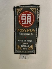 Vintage Early 2000s Atama Gi Kimono Pants -White- A4 -Made In Brazil -Kanji Tag